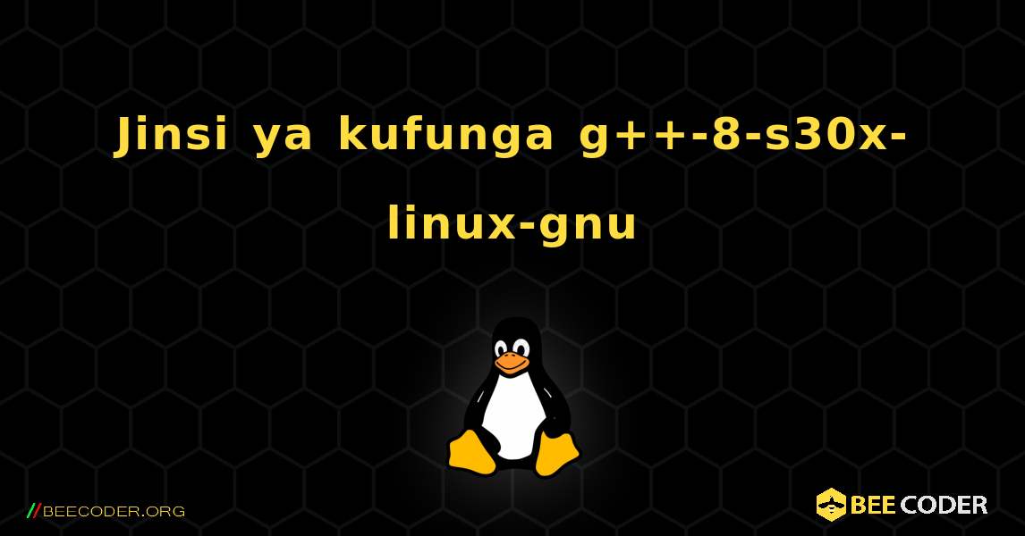 Jinsi ya kufunga g++-8-s30x-linux-gnu . Linux