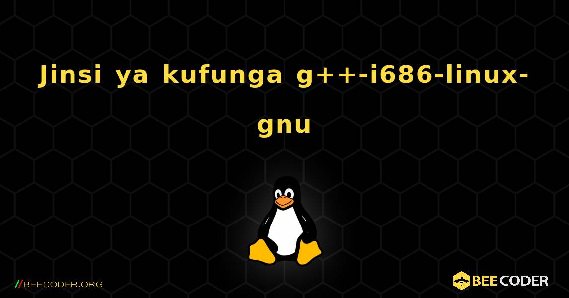 Jinsi ya kufunga g++-i686-linux-gnu . Linux