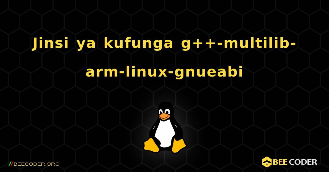 Jinsi ya kufunga g++-multilib-arm-linux-gnueabi . Linux