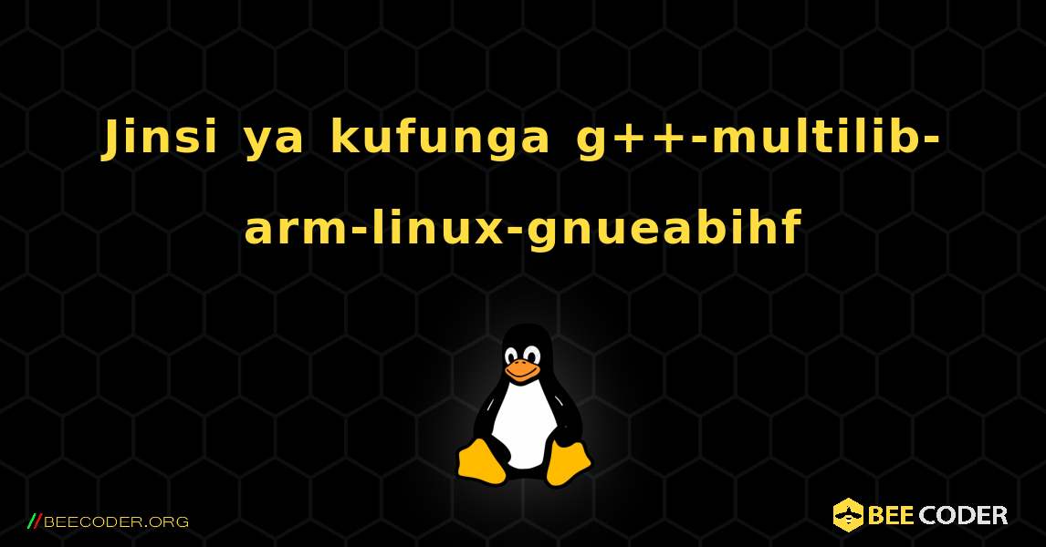 Jinsi ya kufunga g++-multilib-arm-linux-gnueabihf . Linux