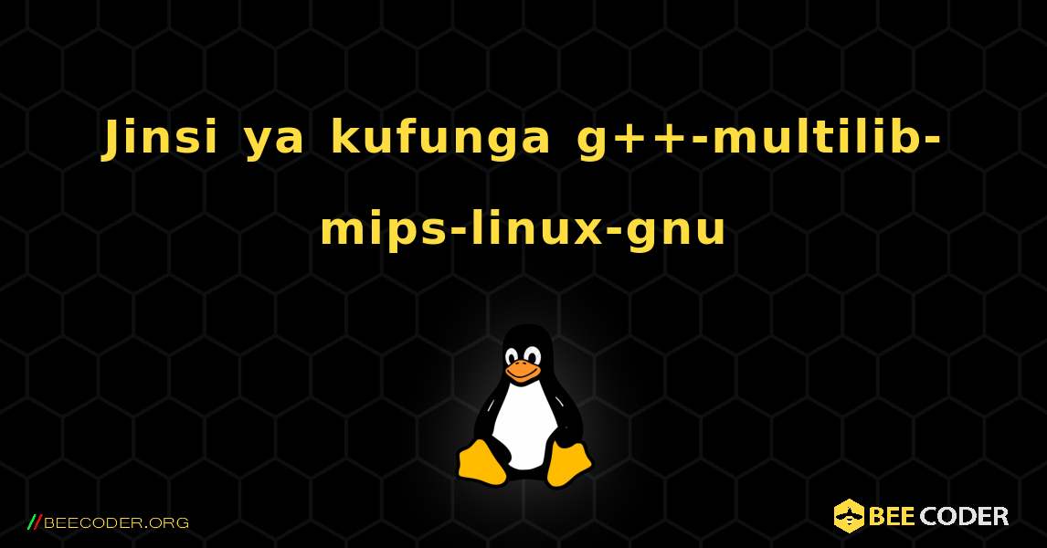 Jinsi ya kufunga g++-multilib-mips-linux-gnu . Linux