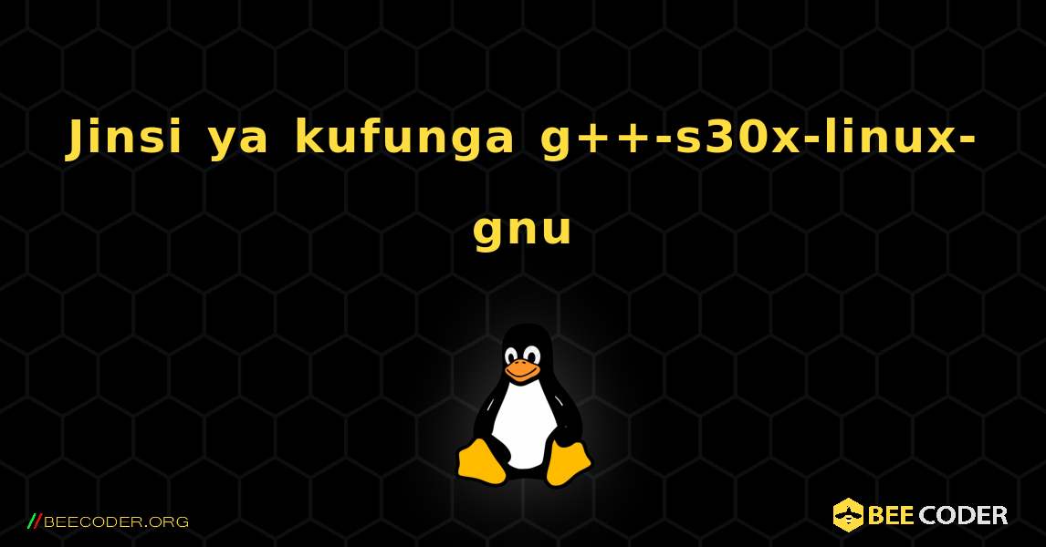 Jinsi ya kufunga g++-s30x-linux-gnu . Linux