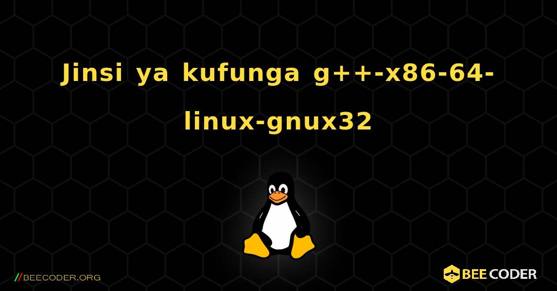 Jinsi ya kufunga g++-x86-64-linux-gnux32 . Linux