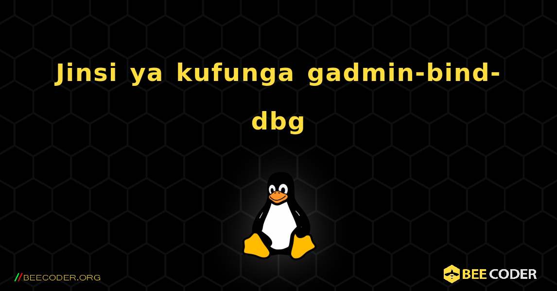 Jinsi ya kufunga gadmin-bind-dbg . Linux