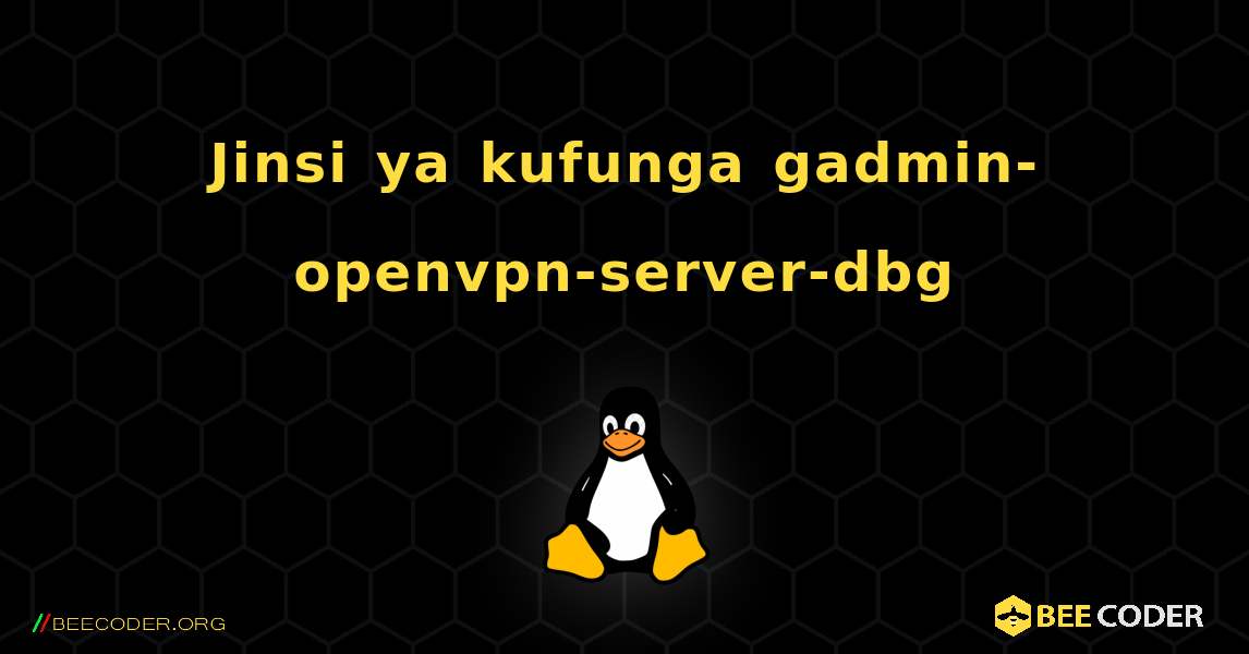 Jinsi ya kufunga gadmin-openvpn-server-dbg . Linux