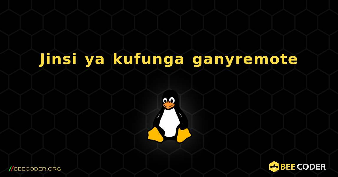 Jinsi ya kufunga ganyremote . Linux