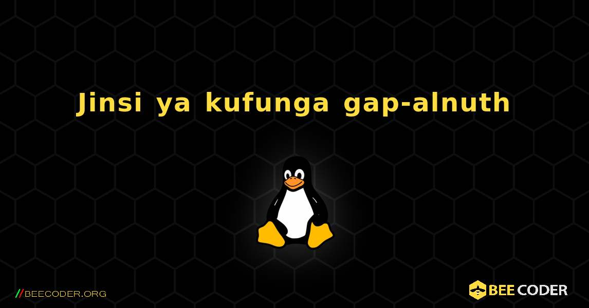 Jinsi ya kufunga gap-alnuth . Linux
