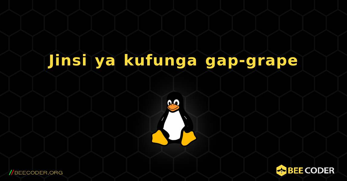 Jinsi ya kufunga gap-grape . Linux