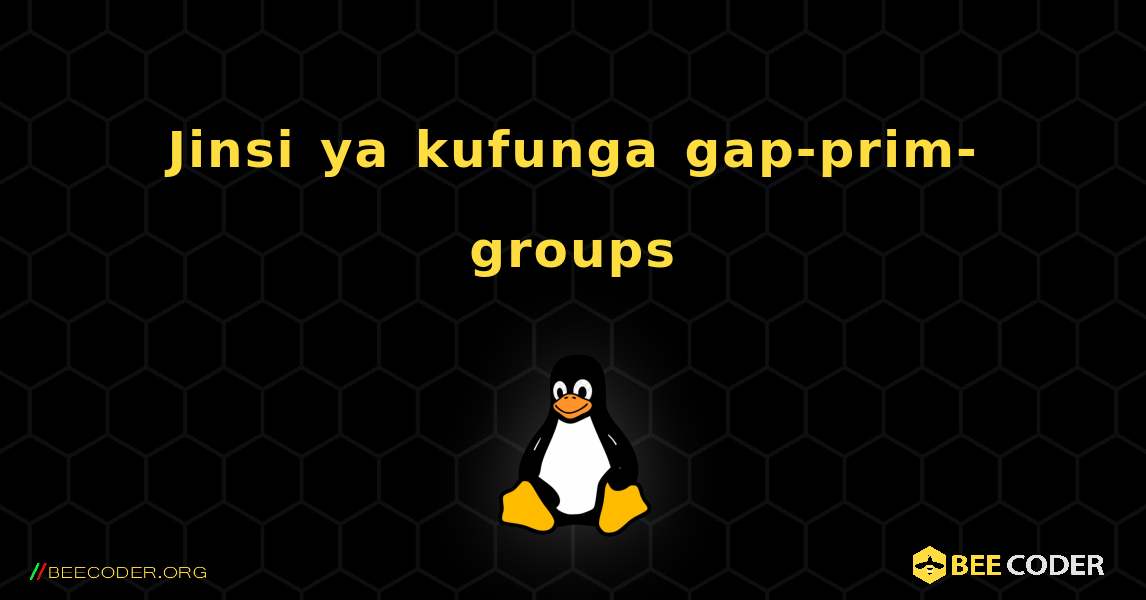 Jinsi ya kufunga gap-prim-groups . Linux