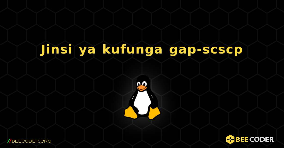Jinsi ya kufunga gap-scscp . Linux