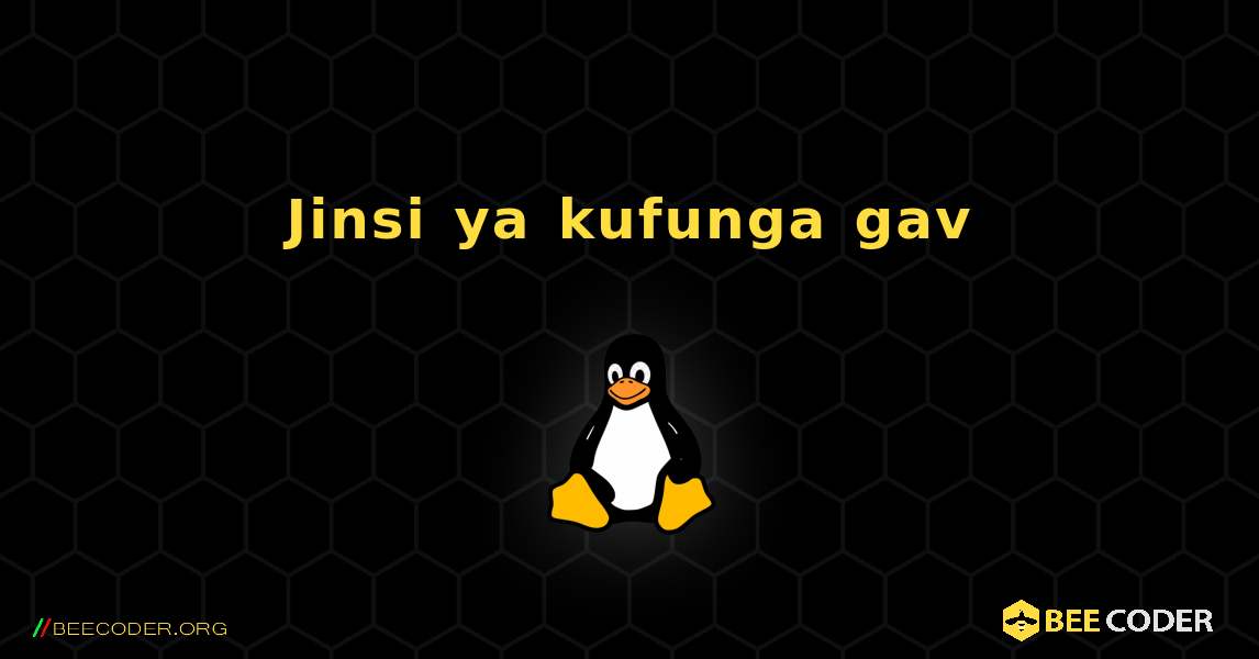 Jinsi ya kufunga gav . Linux