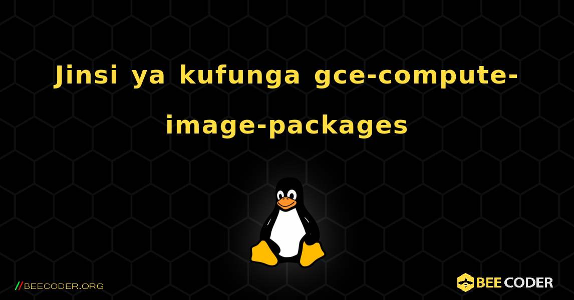 Jinsi ya kufunga gce-compute-image-packages . Linux