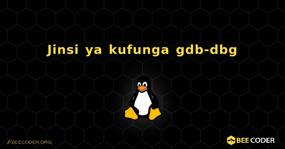 Jinsi ya kufunga gdb-dbg . Linux