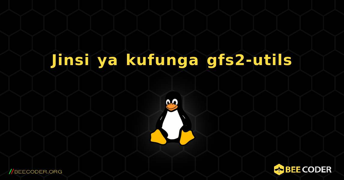 Jinsi ya kufunga gfs2-utils . Linux