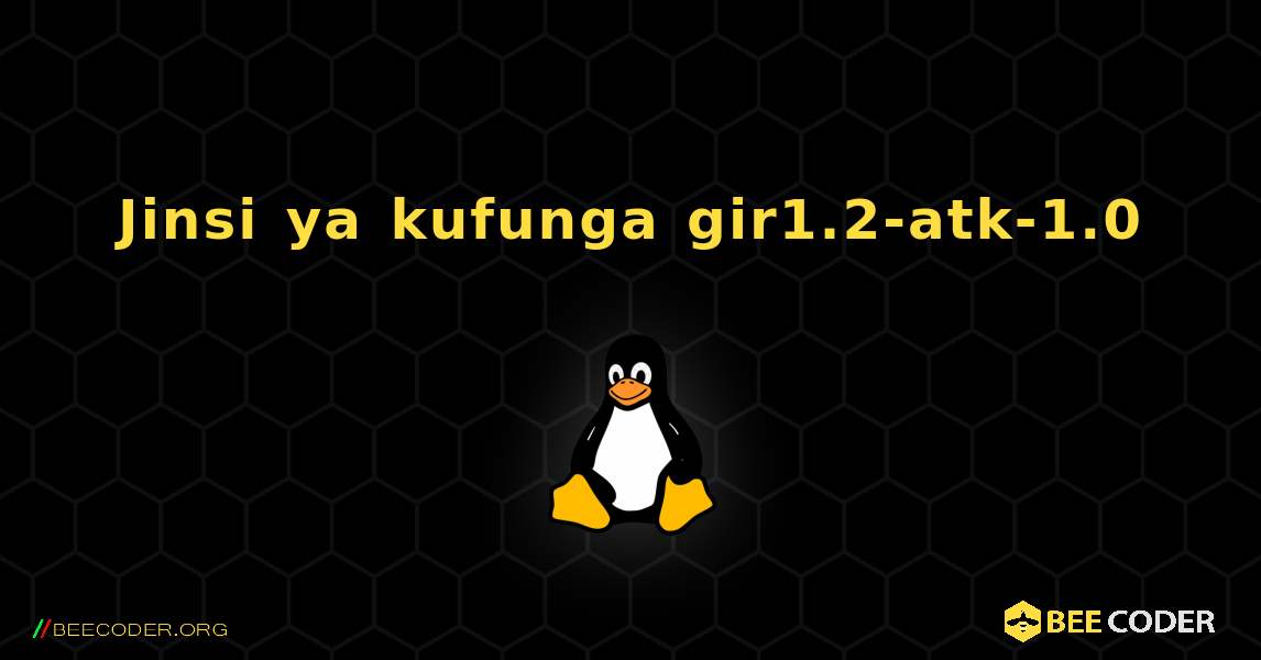 Jinsi ya kufunga gir1.2-atk-1.0 . Linux