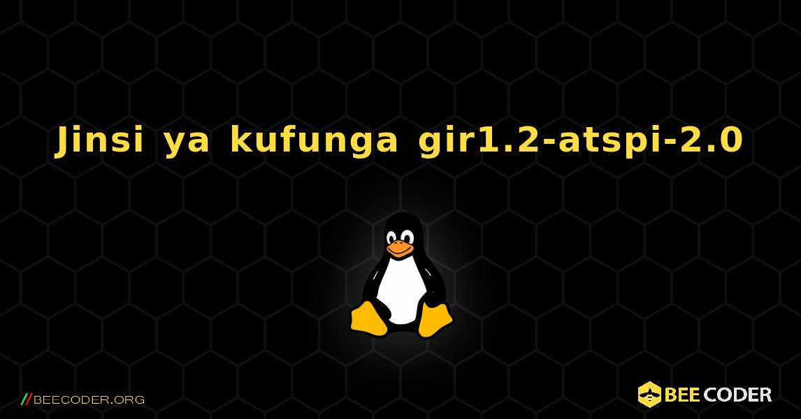 Jinsi ya kufunga gir1.2-atspi-2.0 . Linux