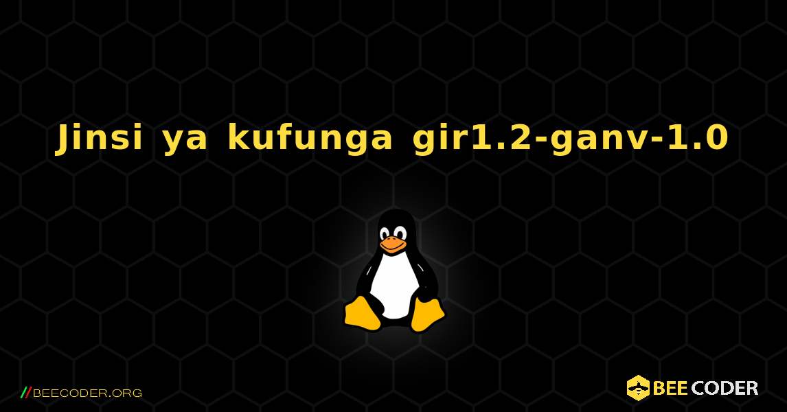 Jinsi ya kufunga gir1.2-ganv-1.0 . Linux