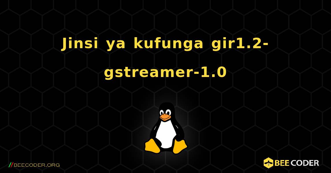 Jinsi ya kufunga gir1.2-gstreamer-1.0 . Linux