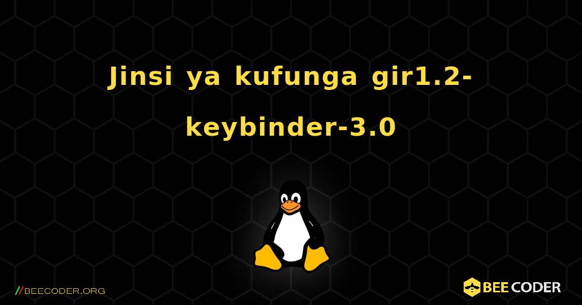 Jinsi ya kufunga gir1.2-keybinder-3.0 . Linux