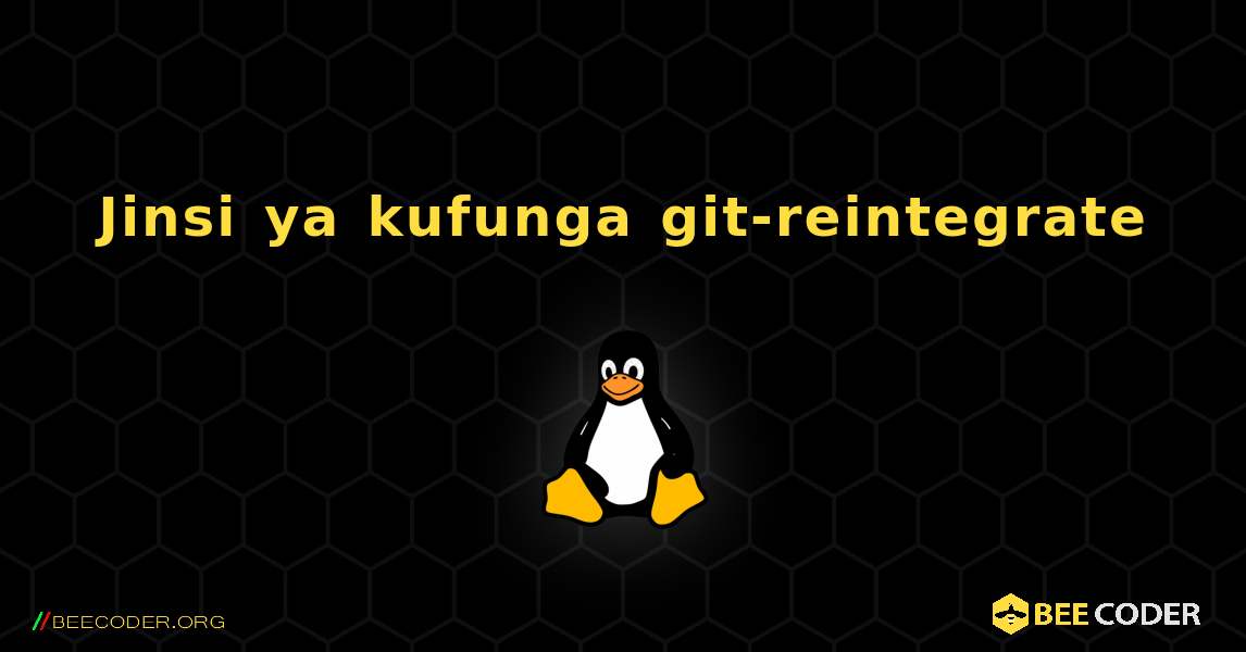 Jinsi ya kufunga git-reintegrate . Linux