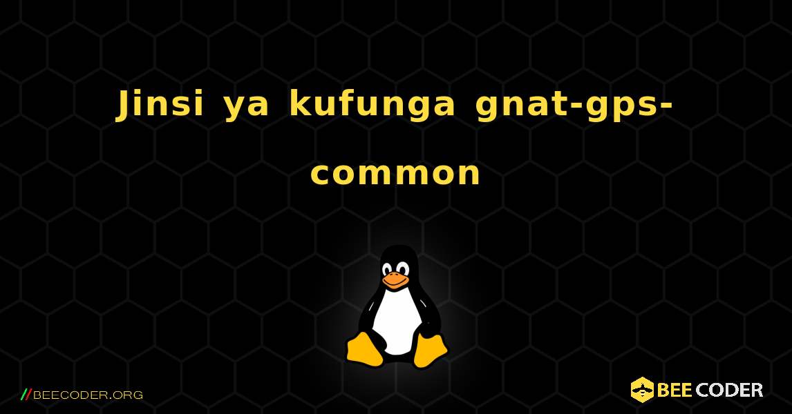 Jinsi ya kufunga gnat-gps-common . Linux