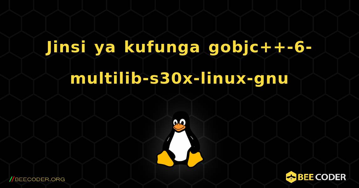 Jinsi ya kufunga gobjc++-6-multilib-s30x-linux-gnu . Linux