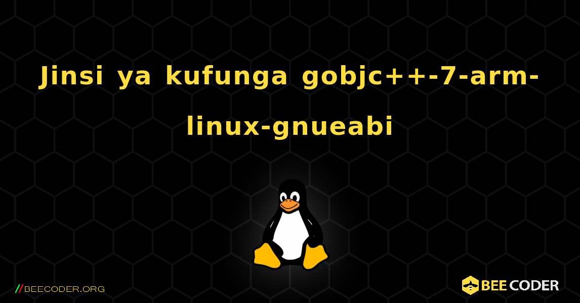 Jinsi ya kufunga gobjc++-7-arm-linux-gnueabi . Linux