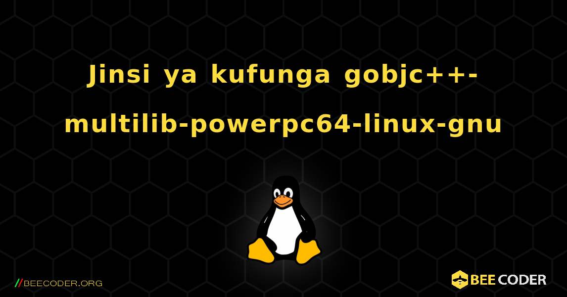 Jinsi ya kufunga gobjc++-multilib-powerpc64-linux-gnu . Linux