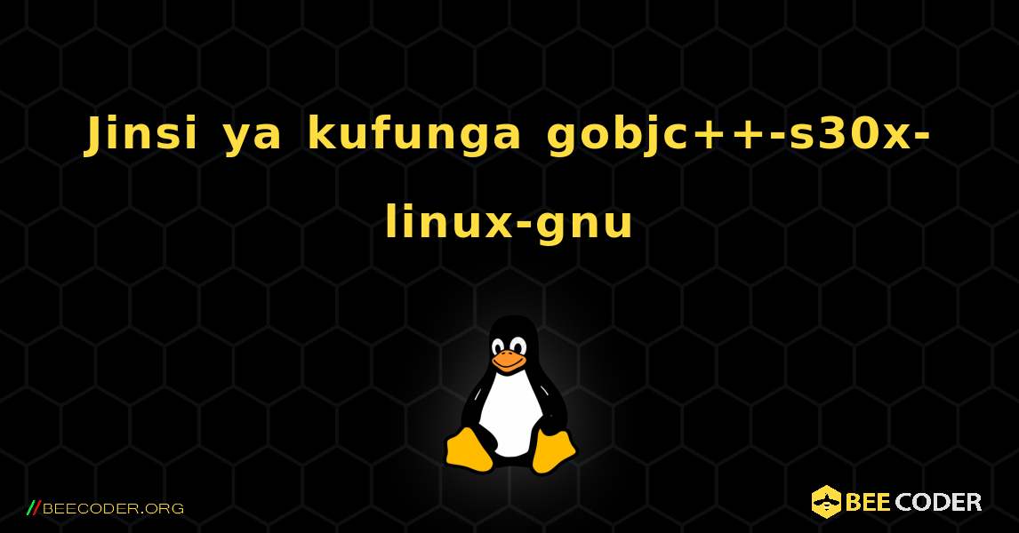 Jinsi ya kufunga gobjc++-s30x-linux-gnu . Linux