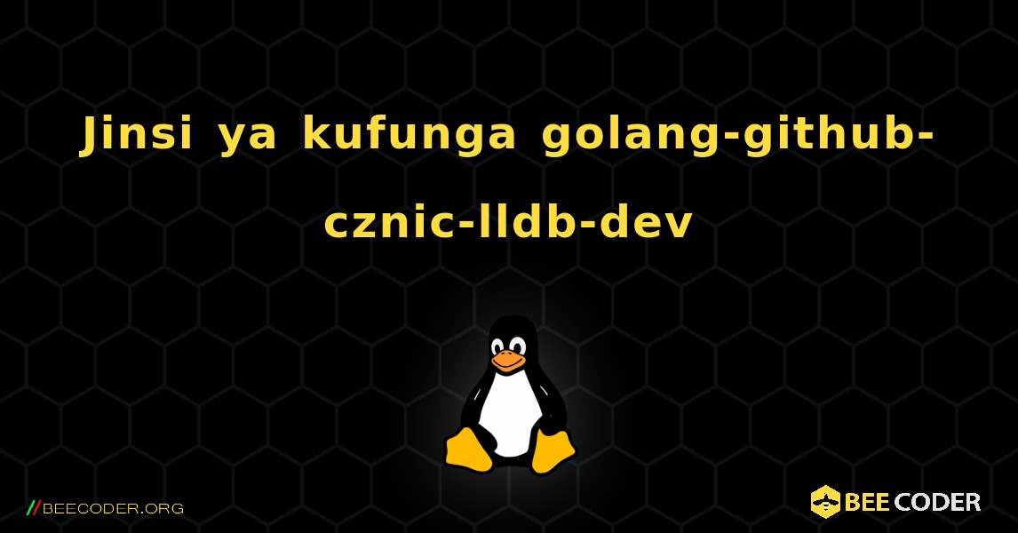 Jinsi ya kufunga golang-github-cznic-lldb-dev . Linux