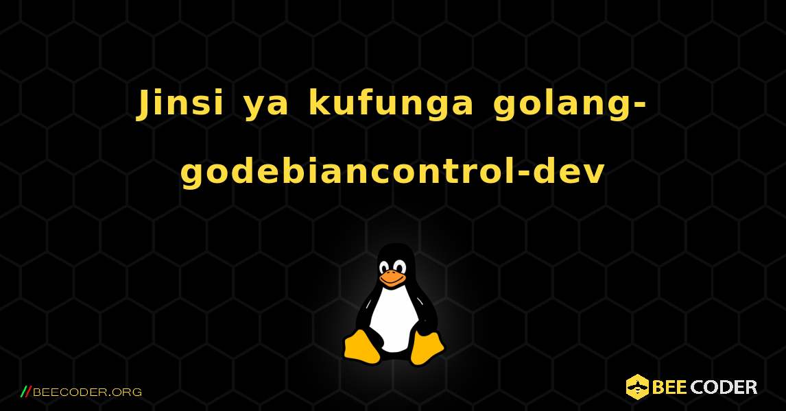 Jinsi ya kufunga golang-godebiancontrol-dev . Linux