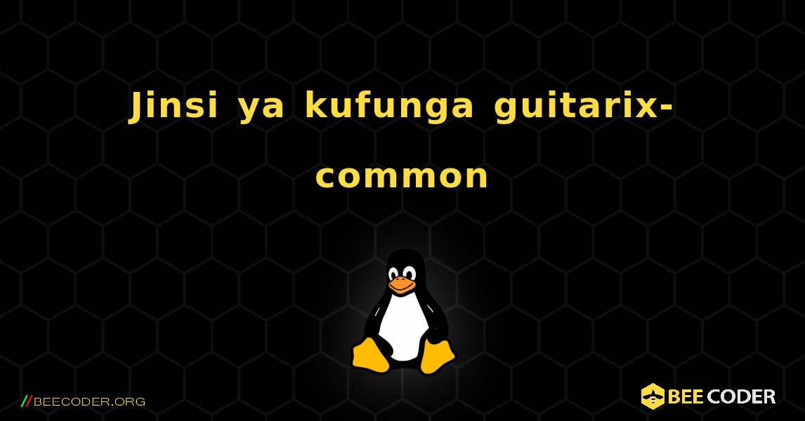 Jinsi ya kufunga guitarix-common . Linux