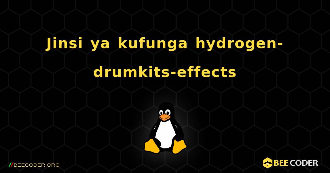 Jinsi ya kufunga hydrogen-drumkits-effects . Linux
