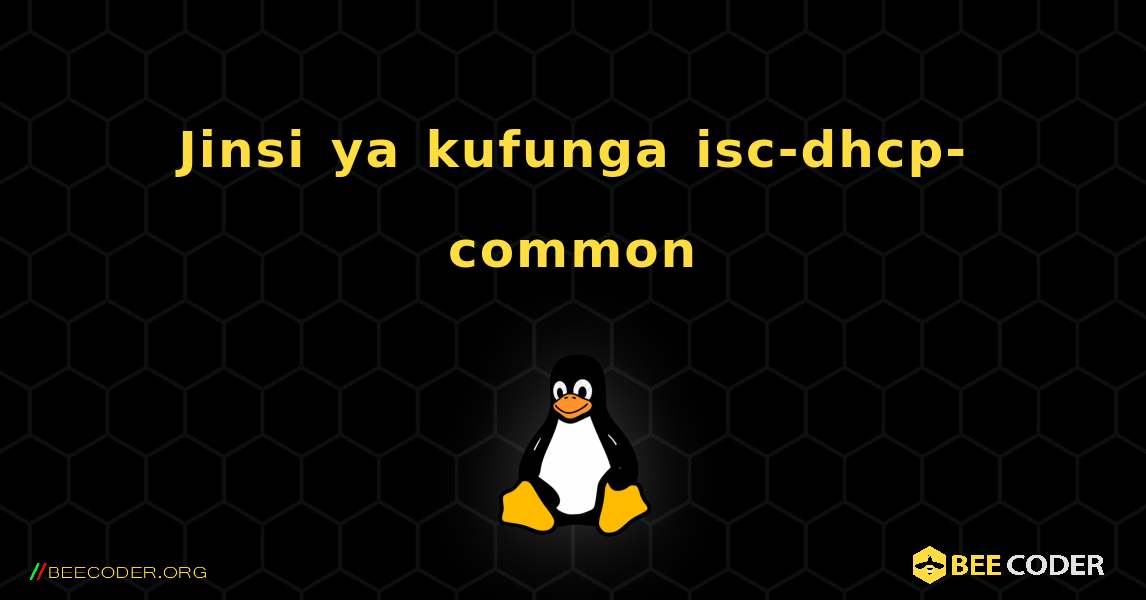 Jinsi ya kufunga isc-dhcp-common . Linux
