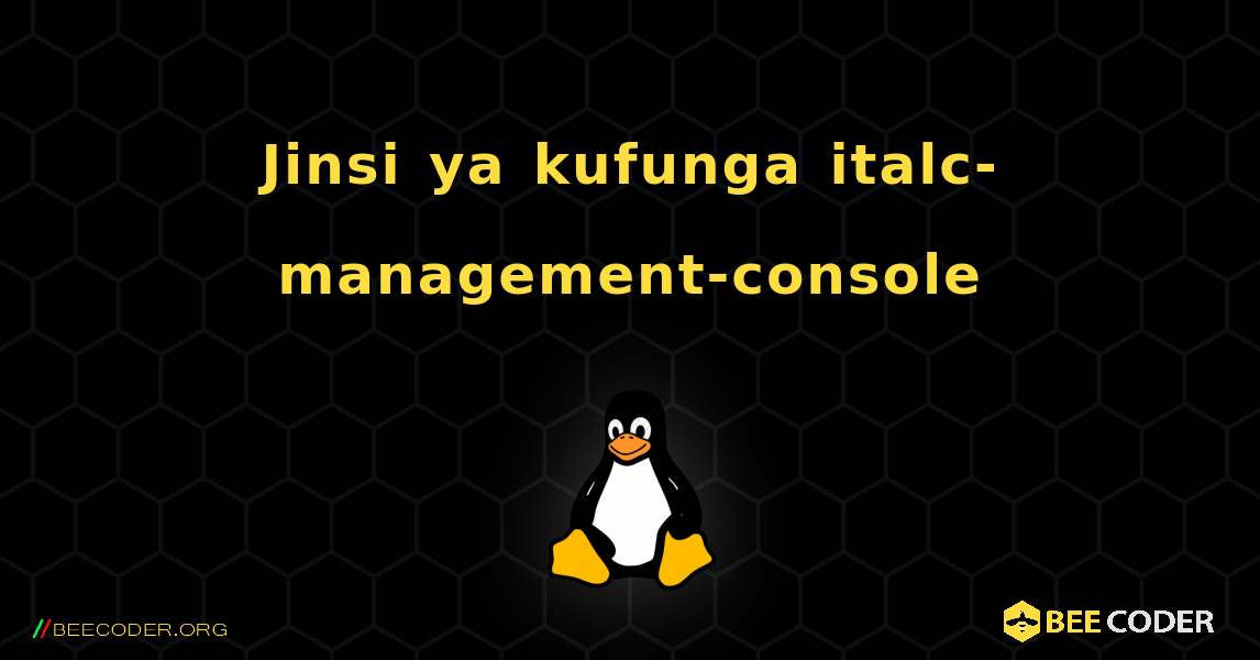 Jinsi ya kufunga italc-management-console . Linux