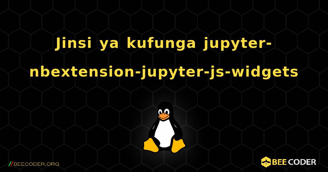 Jinsi ya kufunga jupyter-nbextension-jupyter-js-widgets . Linux