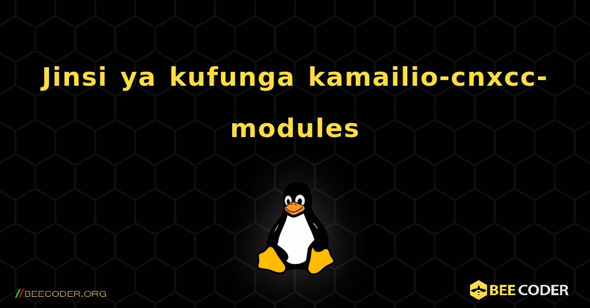 Jinsi ya kufunga kamailio-cnxcc-modules . Linux