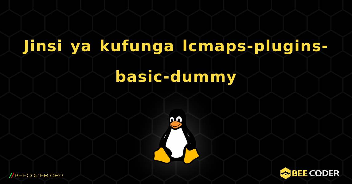 Jinsi ya kufunga lcmaps-plugins-basic-dummy . Linux