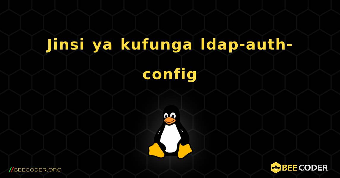 Jinsi ya kufunga ldap-auth-config . Linux
