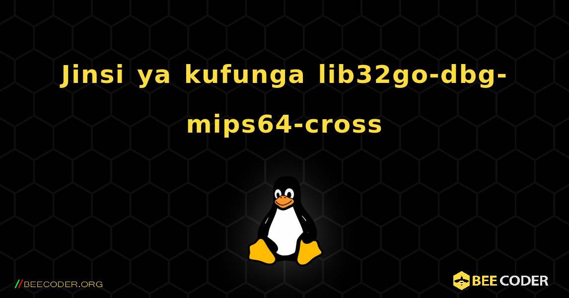 Jinsi ya kufunga lib32go-dbg-mips64-cross . Linux