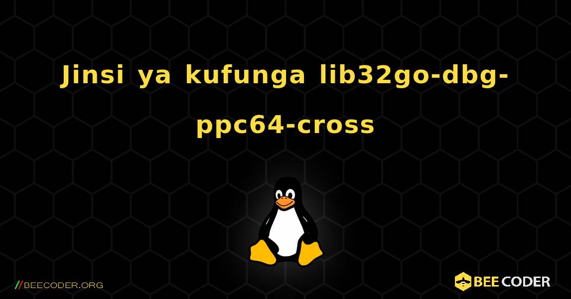 Jinsi ya kufunga lib32go-dbg-ppc64-cross . Linux