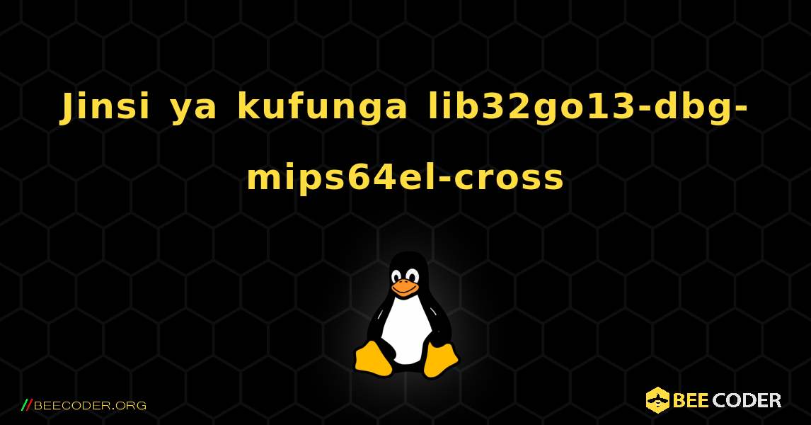 Jinsi ya kufunga lib32go13-dbg-mips64el-cross . Linux