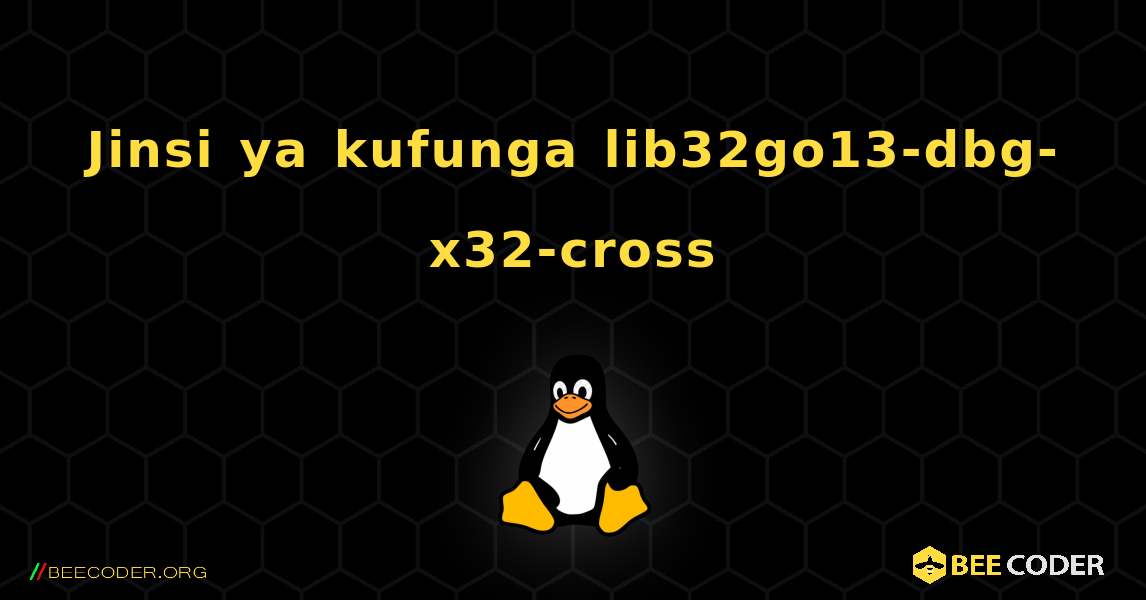 Jinsi ya kufunga lib32go13-dbg-x32-cross . Linux
