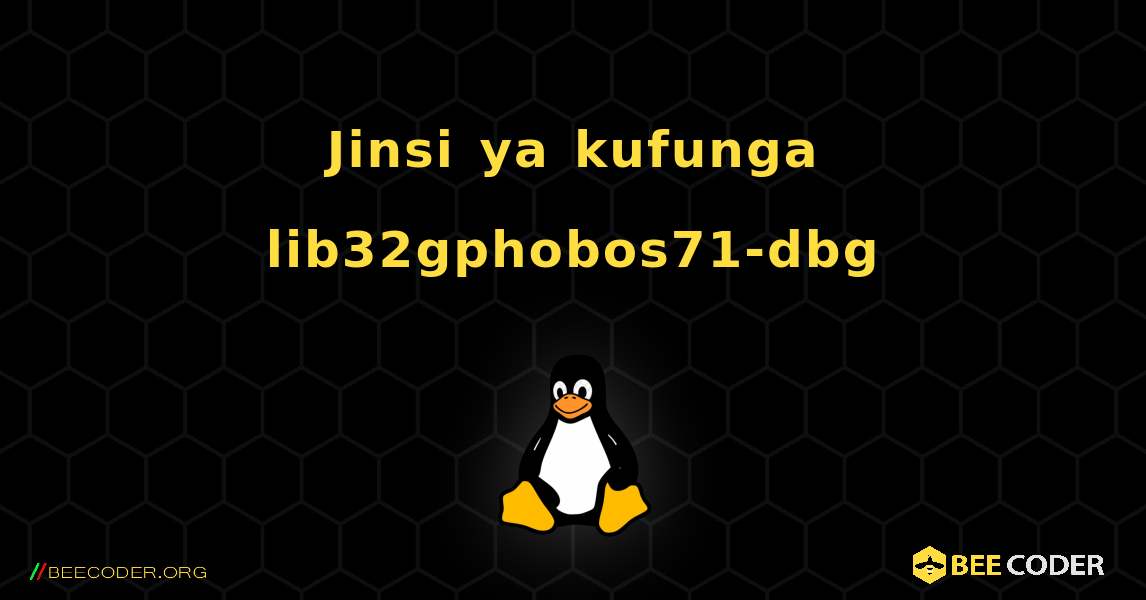 Jinsi ya kufunga lib32gphobos71-dbg . Linux