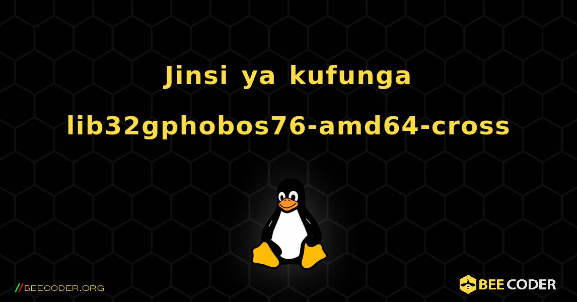 Jinsi ya kufunga lib32gphobos76-amd64-cross . Linux
