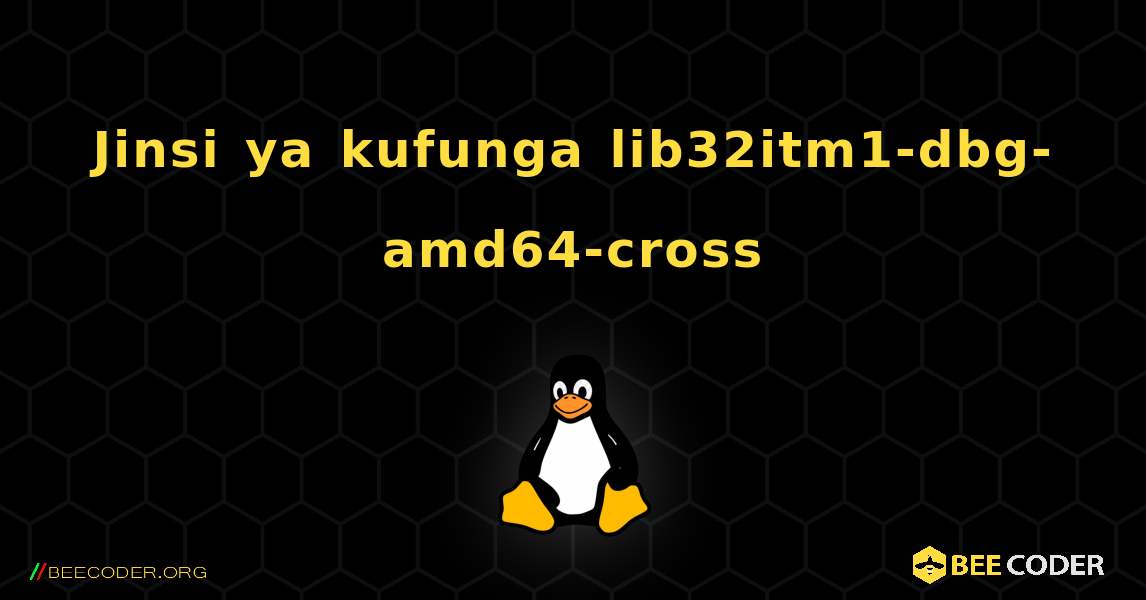 Jinsi ya kufunga lib32itm1-dbg-amd64-cross . Linux