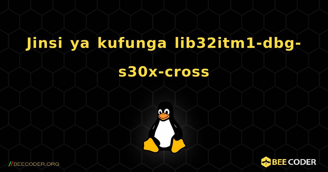Jinsi ya kufunga lib32itm1-dbg-s30x-cross . Linux