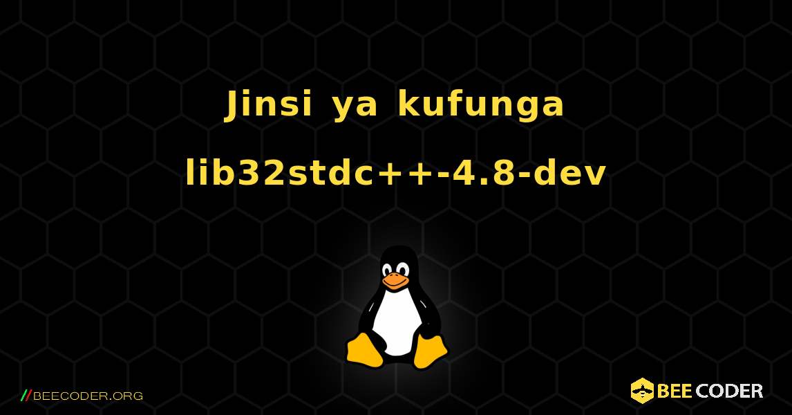 Jinsi ya kufunga lib32stdc++-4.8-dev . Linux