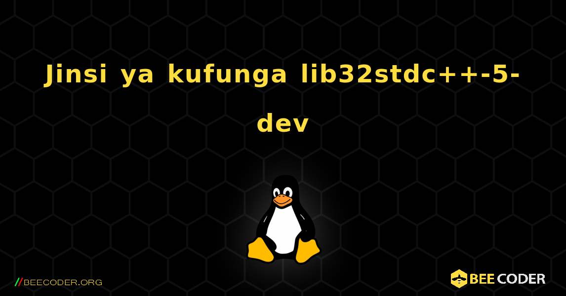 Jinsi ya kufunga lib32stdc++-5-dev . Linux