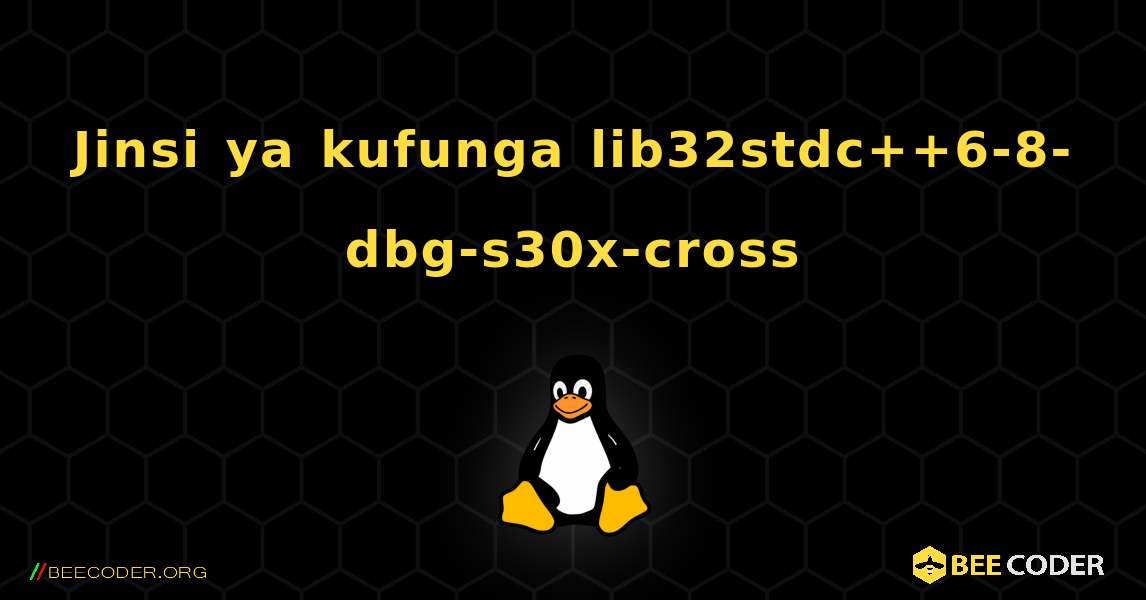 Jinsi ya kufunga lib32stdc++6-8-dbg-s30x-cross . Linux